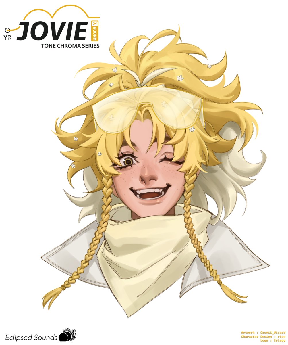eclipsedsounds's tweet photo. Here's a closer look at #SynthV_JOVIE, our upcoming vocal for Synthesizer V Studio 2! 🌱

JOVIE is a bright and energetic singer aimed at country, folk, and contemporary worship genres. In our Tone Chroma world setting, JOVIE is a plant archivist working to bring back greenery. https://t.co/crLz9jLJN4