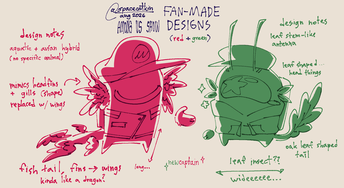spacecatkin's tweet photo. i dont know their shipname anymore. i call them newcaptain tho #amongusshow #unpaidcaptain #captern #bookworm (???) #redgreen https://t.co/QBR6KgZoqd