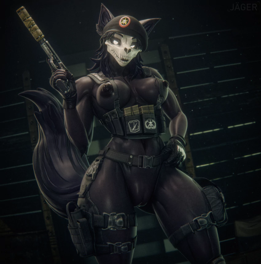 LewdScp's tweet photo. Armed and ready, with just the essentials--

🎨= Jaeger3D https://t.co/Pql139fdCd