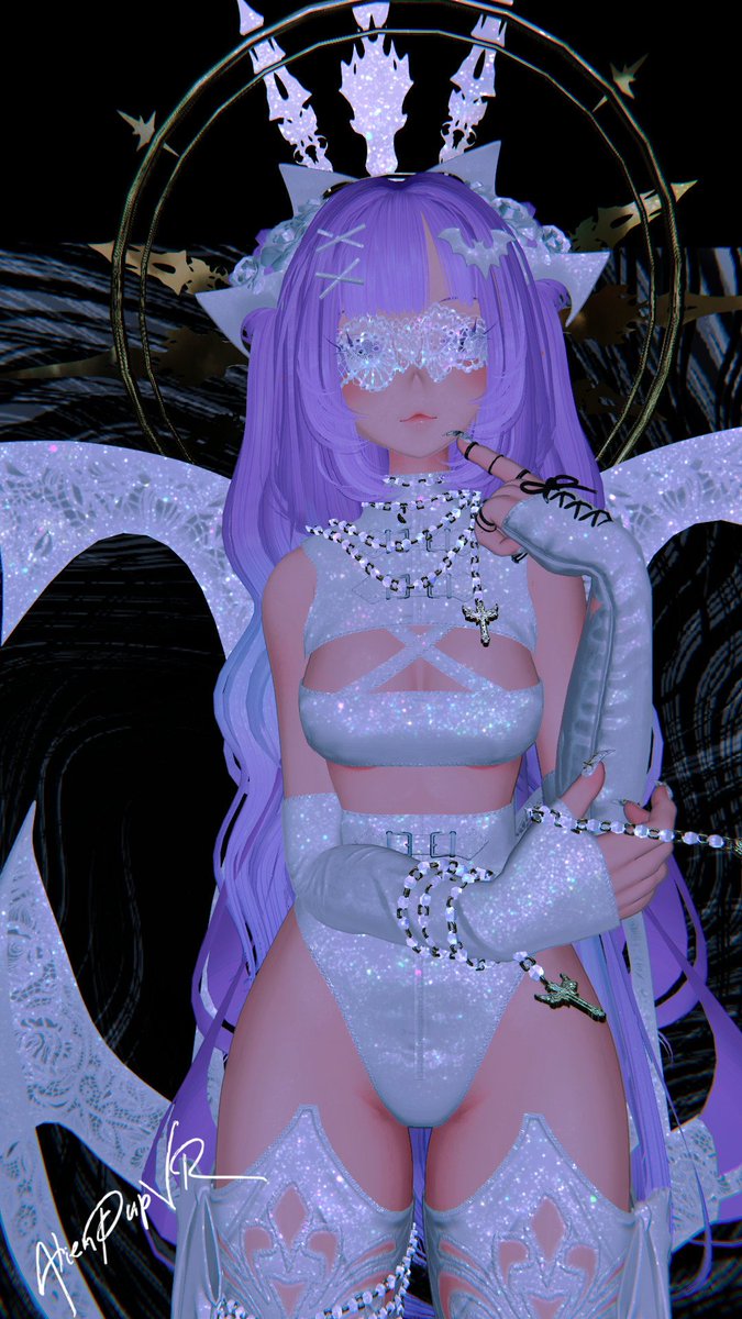 alienpupvr's tweet photo. This angel wants you on your knees...to pray of course! 

Avi- Yuri, Vampire by RedZilla (public ver)
World- Novapie + GMs Box avi world
#nsfw #nsfwtwt #vr #vrc #vrchat #lewd #pcvr #lewdtwt #NSFWㅤㅤㅤㅤㅤㅤㅤ https://t.co/vsa6BF3Nhd