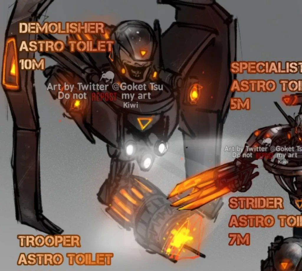 X6Pun49853's tweet photo. Fun Fact about Ep80: Demolisher Astro Toilet was inspired by Kiwi
#SkibidiToilet https://t.co/r9cErnEGin
