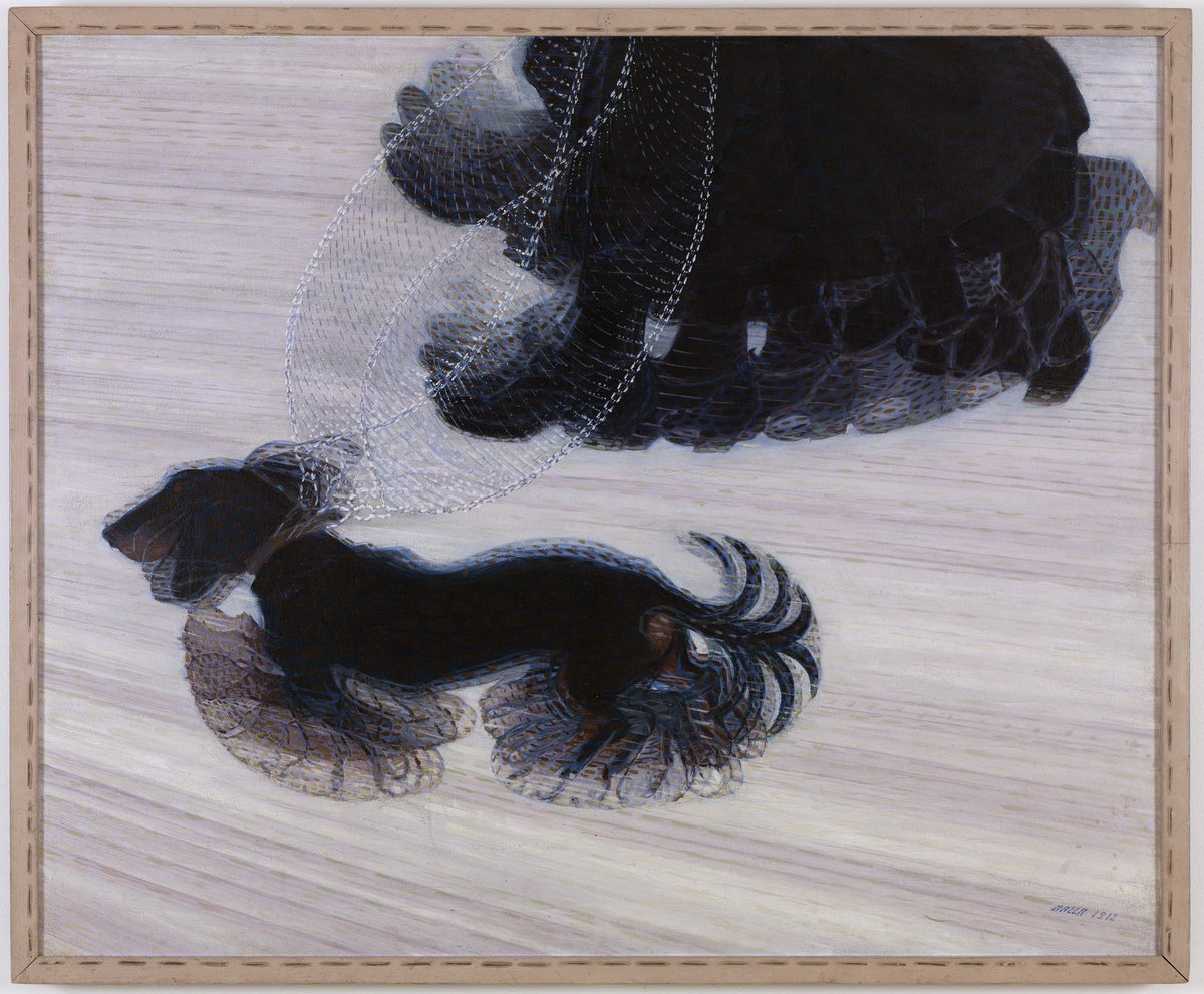 Estetism_jp's tweet photo. ジャコモ・バッラ（イタリア、1871〜1958）《鎖につながれた犬のダイナミズム》（1912 https://t.co/gbsRpUMylk