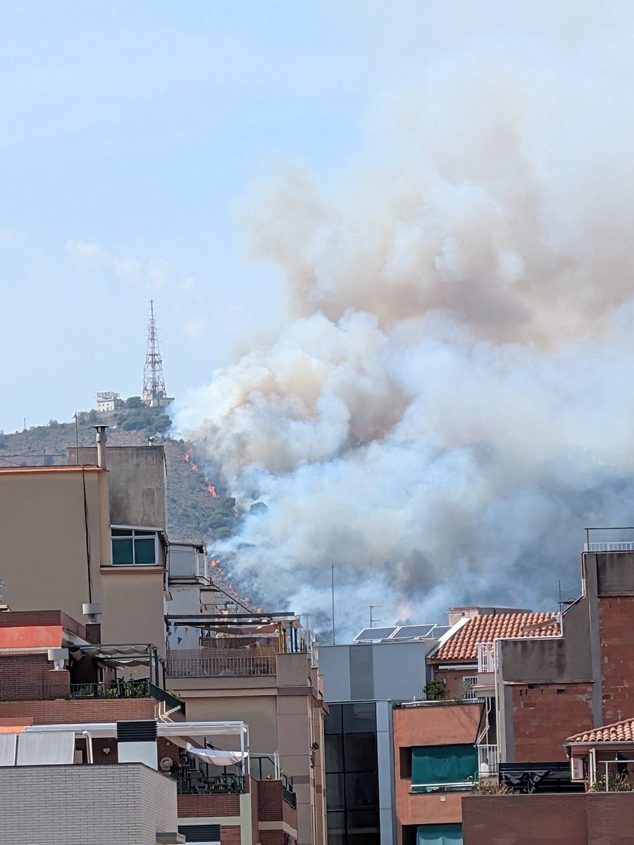 NachoTorrent's tweet photo. Foc a la muntanya de #Barcelona prop de l’antic repetidor de Sant Pere Martí @naciodigital @elnacionalcat https://t.co/MDUWt3shxz