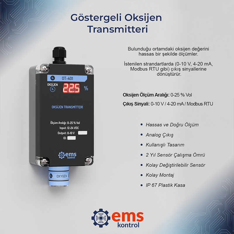 emskontrol's tweet photo. Oksijen değerlerinizi hassas bir şekilde ölçümleyin..  #oksijen #transmitter #sensör #oksijensensörü #gaz #oksijentransmitteri #doğruölçüm #doğrukontrol #analogçıkış https://t.co/egOWMAlYZF