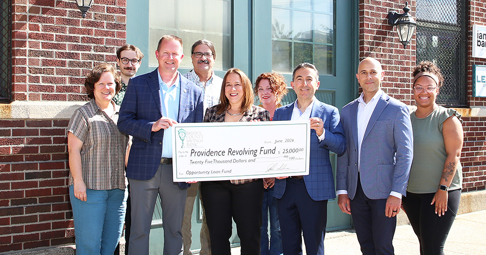 bcsb's tweet photo. It was a pleasure to join Providence Revolving Fund to celebrate a $25,000 grant from our Foundation supporting its Opportunity Investment Fund. PRF’s work helps preserve historic buildings while expanding access to financing for affordable housing &amp; neighborhood revitalization. https://t.co/LoNMKgCs5G