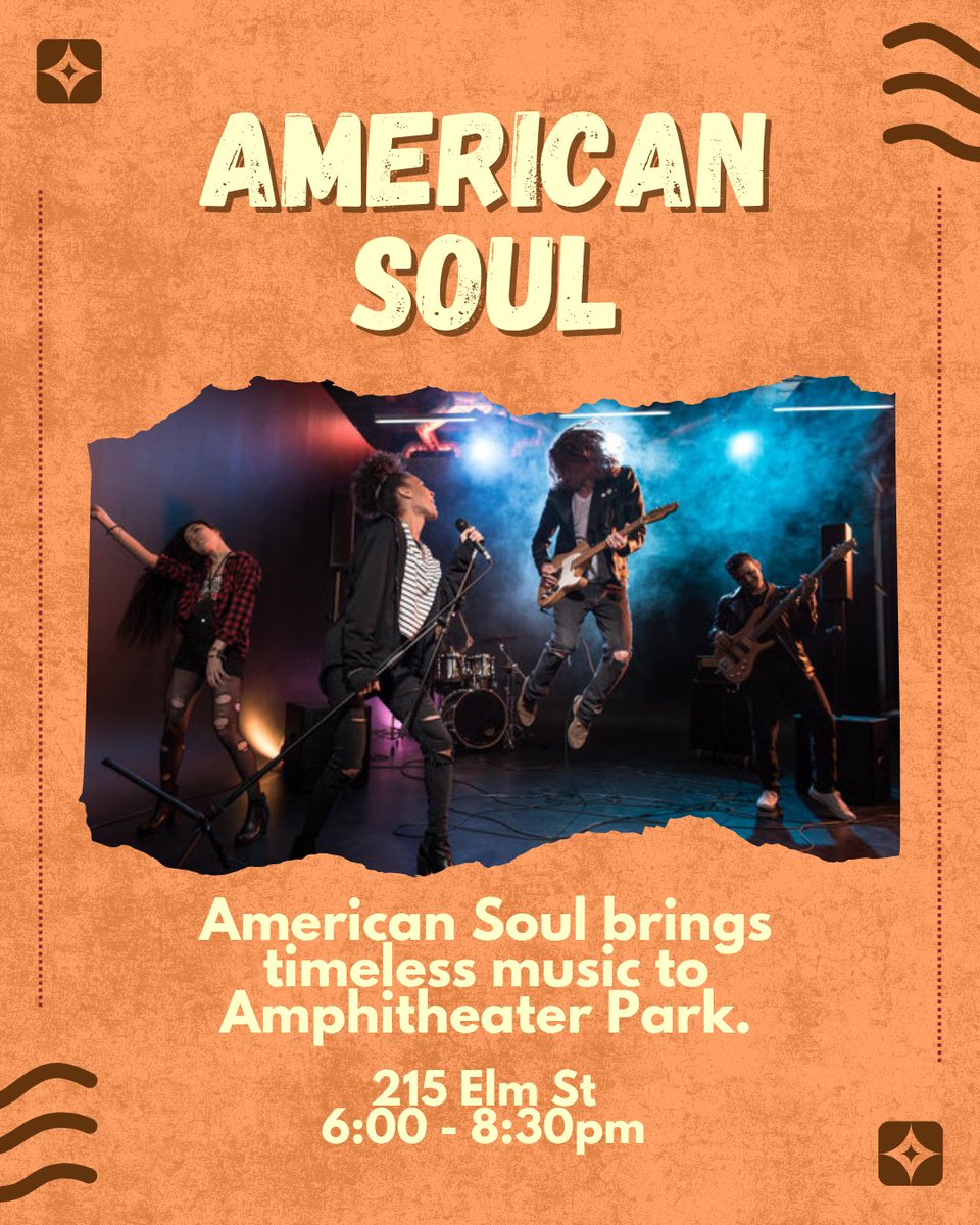 PerthE77869's tweet photo. Tonight is the night! American Soul brings timeless music to Amphitheater Park. Gather your family, meet your neighbors and celebrate summer with a free concert that brings our community together.

6:00pm - 8:30pm
215 Elm Street

#LiveMusic #PerthAmboy #CommunityFirst https://t.co/FNYbbY4VZN