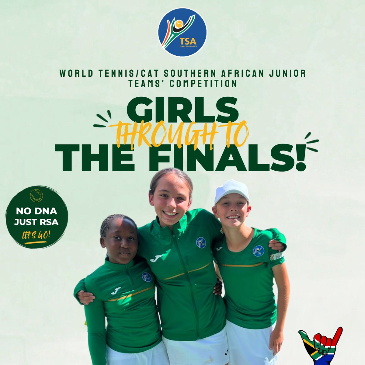 TennisSA's tweet photo. Our girls got the job done and are through to the finals! 🙌🏽🎾 https://t.co/2jpofCqwPx