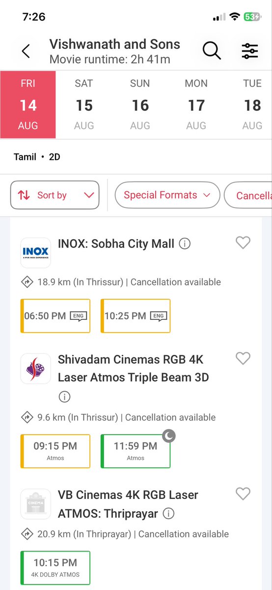 jimmytg619's tweet photo. Thrissur Shivadam movies add 11.59 Show
#VishwanathAndSons
#VASfromToday
#VenkyAtluri @gvprakash @NimishRavi @_mamithabaiju @realradikaa @TandonRaveena @SitharaEnts @vamsi84 @PrimarkProd https://t.co/xO2DsD4lbJ