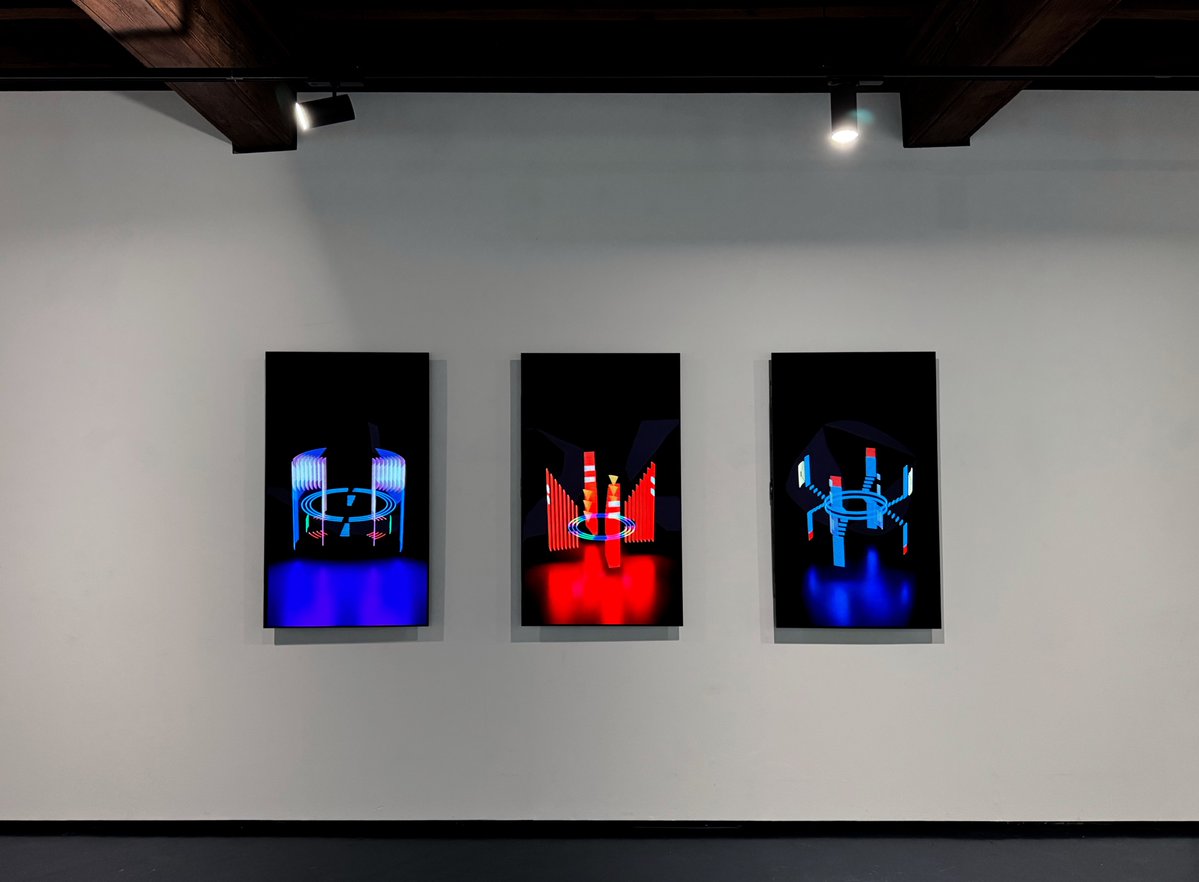 arabbankCH's tweet photo. Three works from @andreasgysin & Sidi Vanetti’s Link 2 series, held in the Arab Bank Switzerland Collection, are now on view at Museo Casa Rusca, Locarno as part of the group exhibition “L’occhio dinamico. Traiettorie della percezione” (The Dynamic Eye. Trajectories of Perception).