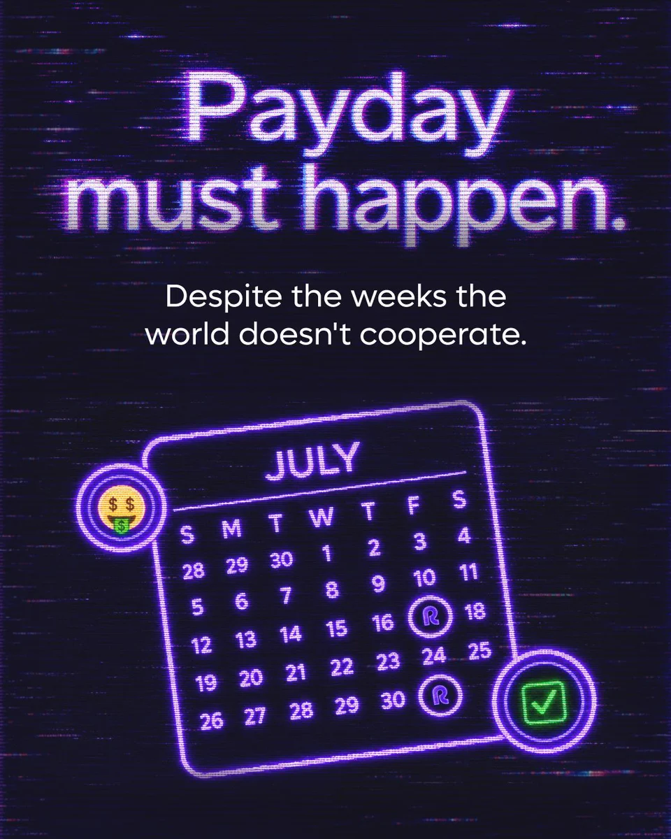Illustration of a global payroll calendar showing payday, payment, and approval icons, representing reliable multi-country payroll despite changing schedules and local requirements.