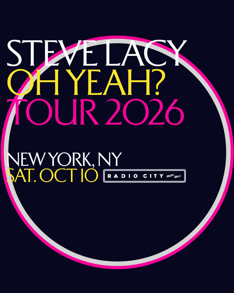 RadioCity's tweet photo. Get tickets NOW to see Steve Lacy bring the Oh Yeah? Tour to Radio City on Sat, Oct 10!

🎟️: https://t.co/WACID1VokP https://t.co/qrDbTrulh6