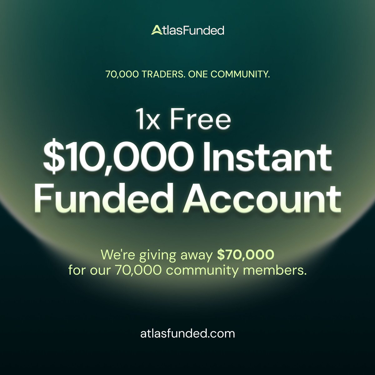 atlasfunded's tweet photo. 70,000 traders. One community.

We are giving away $70,000 in Instant Funded Accounts.

This is the fifth giveaway.

1x Free $10,000 Instant Funded Account.

To enter:

- Make sure you follow us.
- Repost this post
- Pick a number between 1 and 50.

1
2
3
4
5
6
7
8
9
10
11
12
13
14
15
16
17
18
19
20
21
22
23
24
25
26
27
28
29
30
31
32
33
34
35
36
37
38
39
40
41
42
43
44
45
46
47
48
49
50

One lucky person with the correct number will be randomly selected to win the account.

Winners will be announced tomorrow.