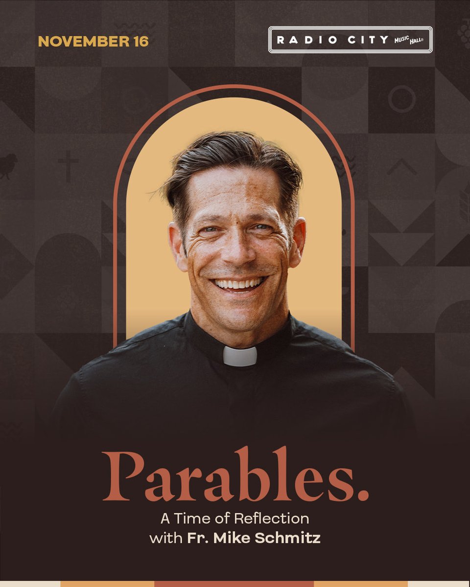 RadioCity's tweet photo. Tickets are ON SALE to see Father Mike Schmitz bring The Parables Tour to Radio City on Nov 16!

🎟️: https://t.co/D8EjTen3lq https://t.co/svI4FBCYQT