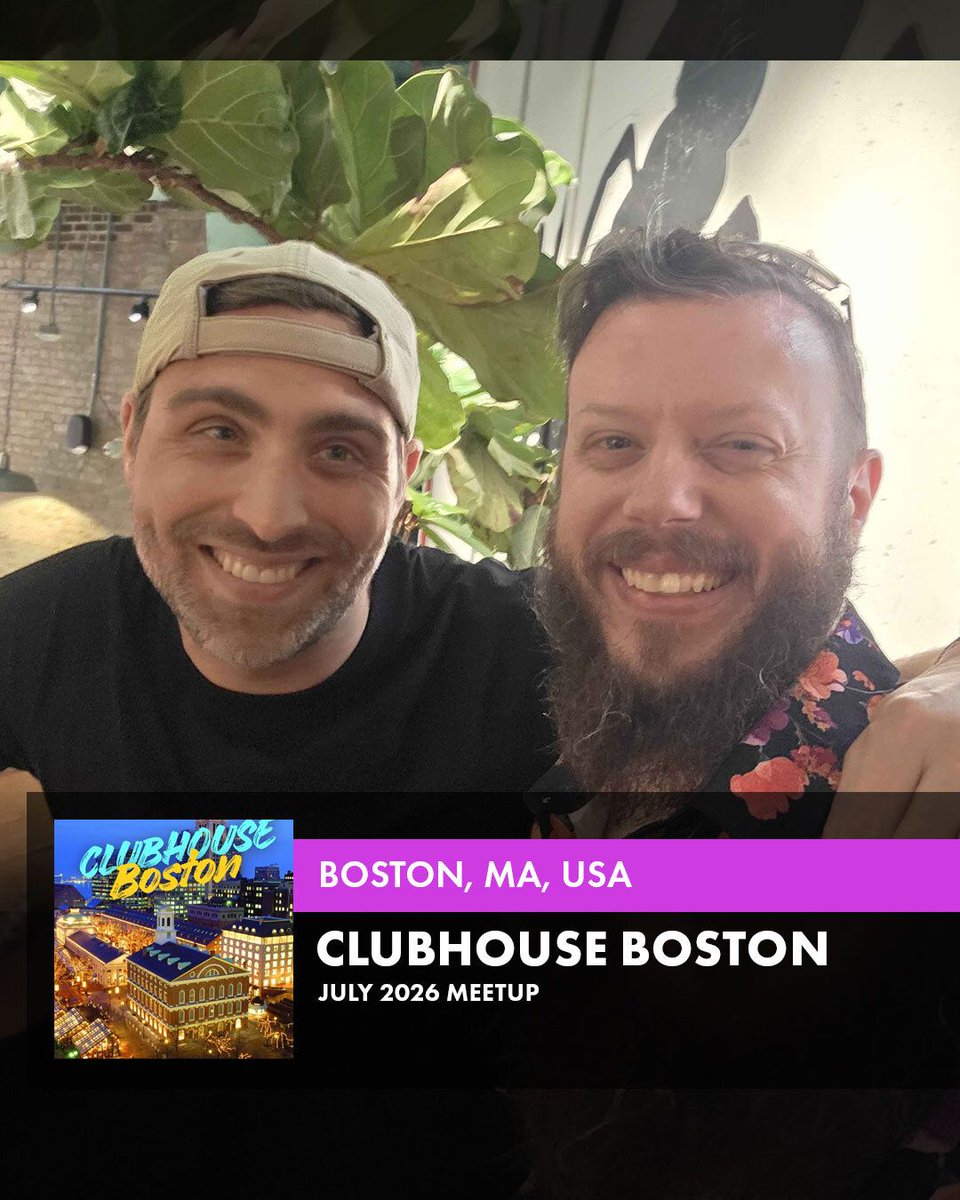 TheGameClubLIVE's tweet photo. Clubhouse Boston Meet-Up - July 2026
Boston, MA, USA

Join here - https://t.co/9PK1Umdcpl https://t.co/nGlrFhqE5n
