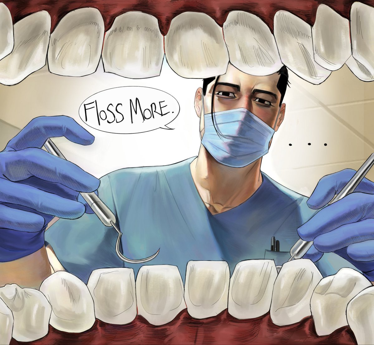 RadRuiner's tweet photo. Man, I hate my dentist https://t.co/RrHt0kJPcd