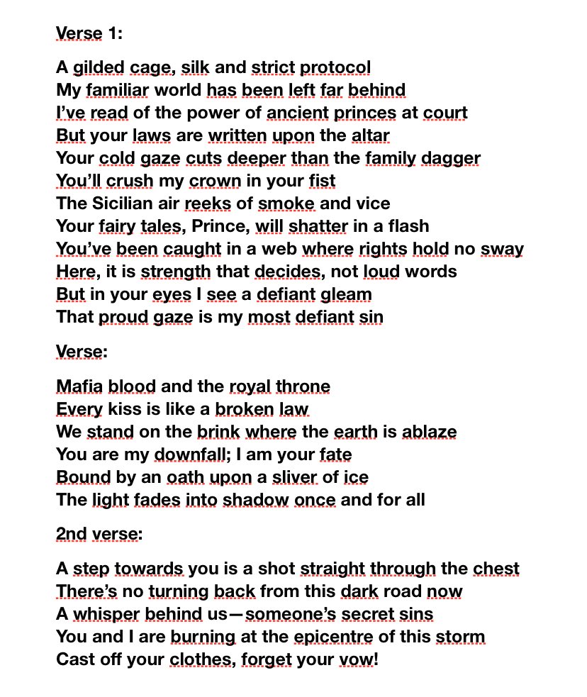 Krasota1988's tweet photo. The author created a wonderful song for this series. I wanted to share it with you. The English translation of the song will be below the post. I hope you like it.
#RoyalBloodMafiaKnight
#ArianConti #CalebWhitmore https://t.co/MpFMABP6Ul