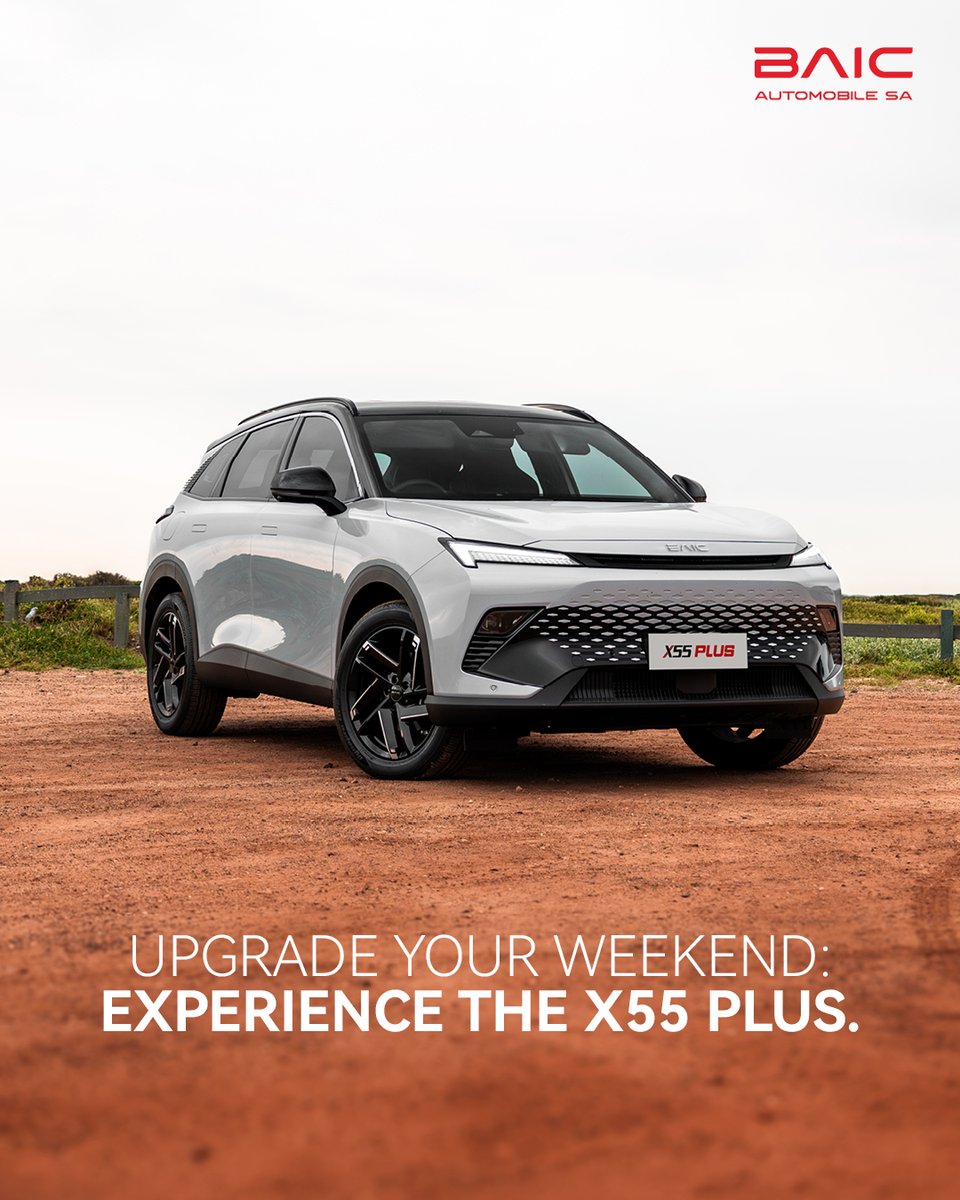 baic_automobile's tweet photo. 18” alloy wheels.

10.25” digital cluster.

Signature LED lighting.

Wireless key entry.

Upgrade to the award-winning BAIC X55 Plus from just R4,299 PM*.

#BAICSA #X55Plus #TradeInAssist https://t.co/lbI4svFqNj
