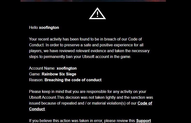 xoofTV's tweet photo. what did i do to possible get tos banned? @Rainbow6Game https://t.co/5ZiES6N0Xo