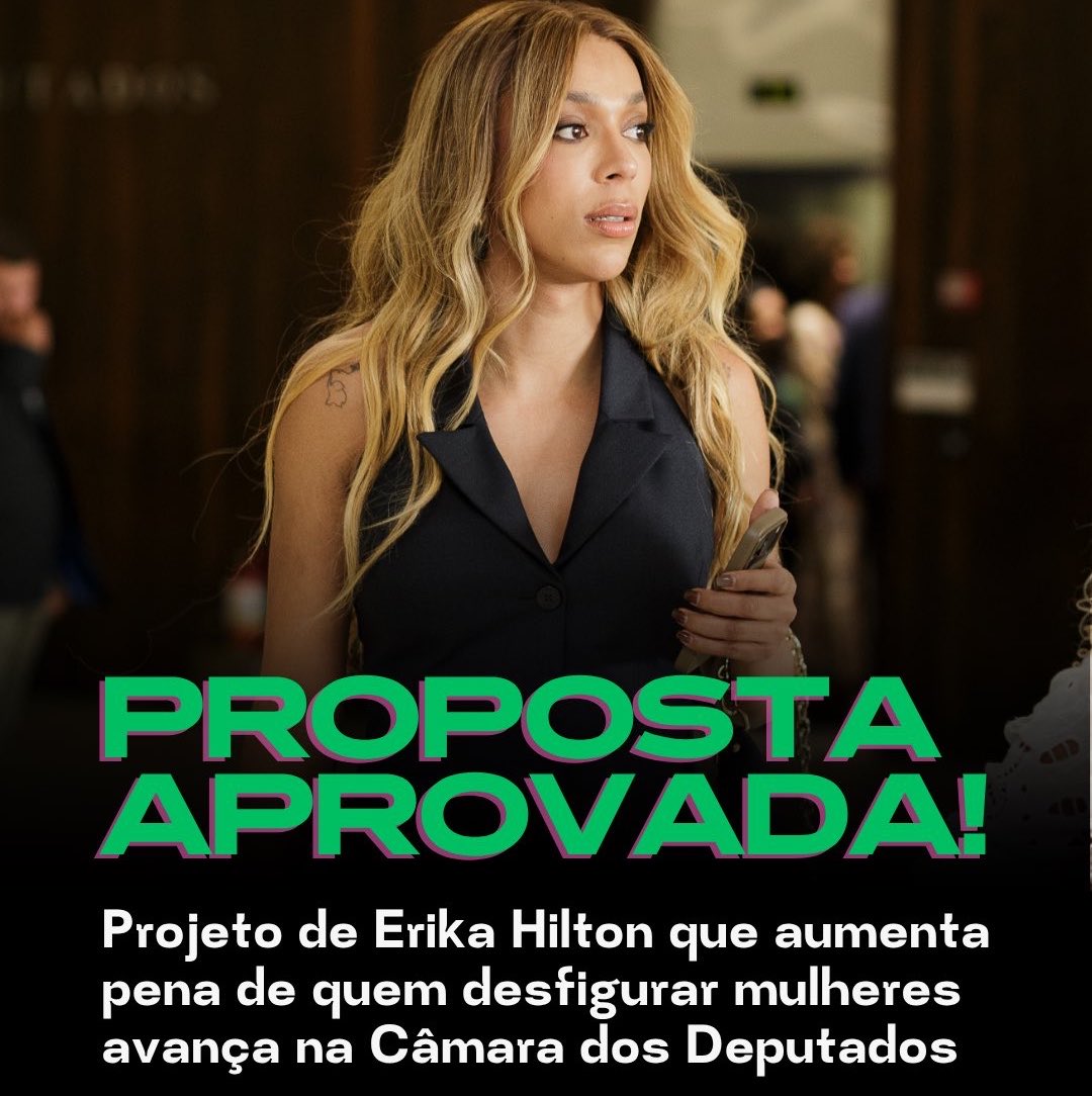 updatecultura's tweet photo. Proposta de Erika Hilton que aumenta a pena de feminicidas que desfigurarem as vítimas é APROVADA pela Comissão de Constituição e Justiça e deve seguir para a Câmara. https://t.co/kBe5KulMeT