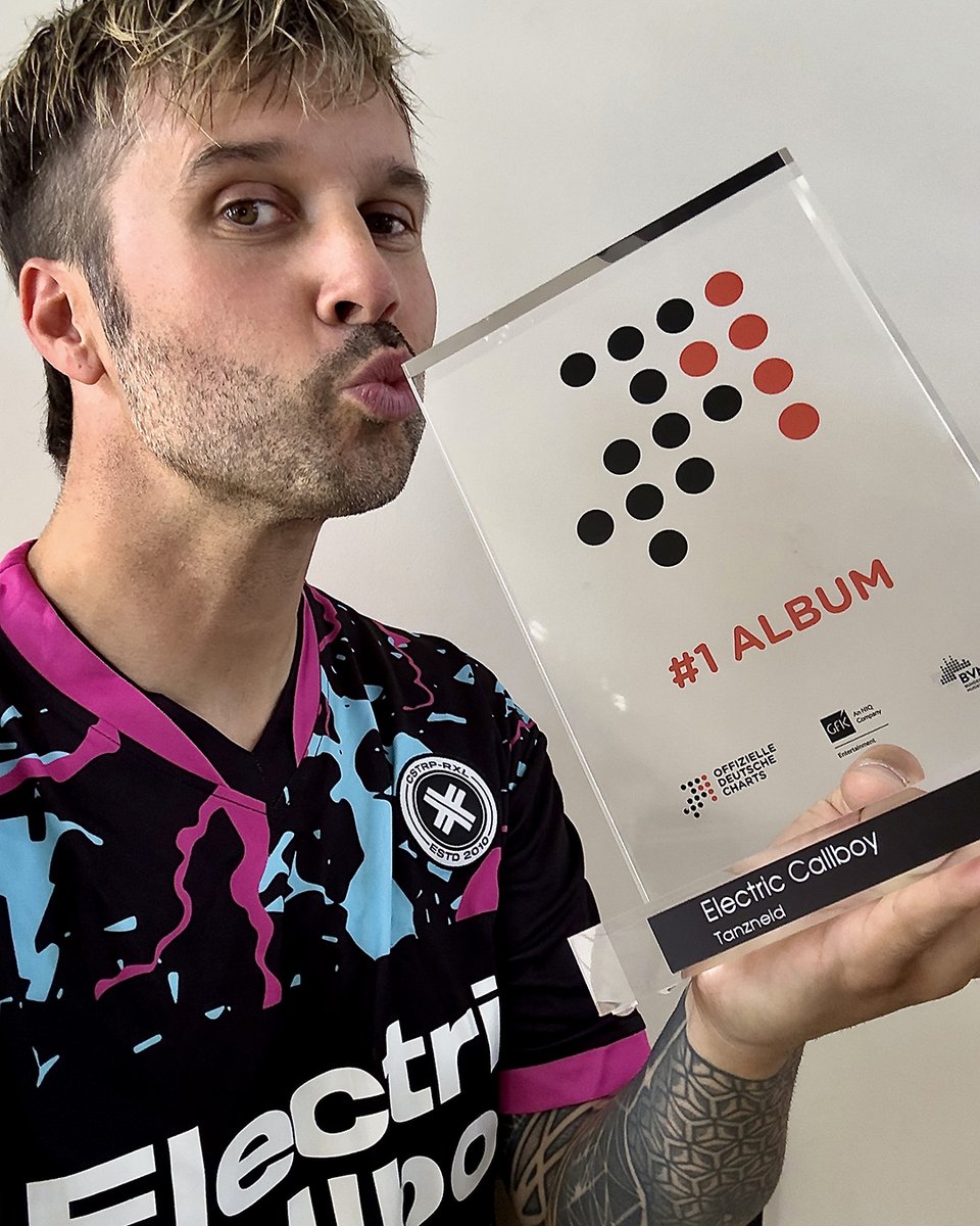 chartsoffiziell's tweet photo. Electric Callboy steigen mit "TANZNEID" auf Platz 1 der Offiziellen Deutschen Album-Charts ein. https://t.co/gMF6O7FNWq
