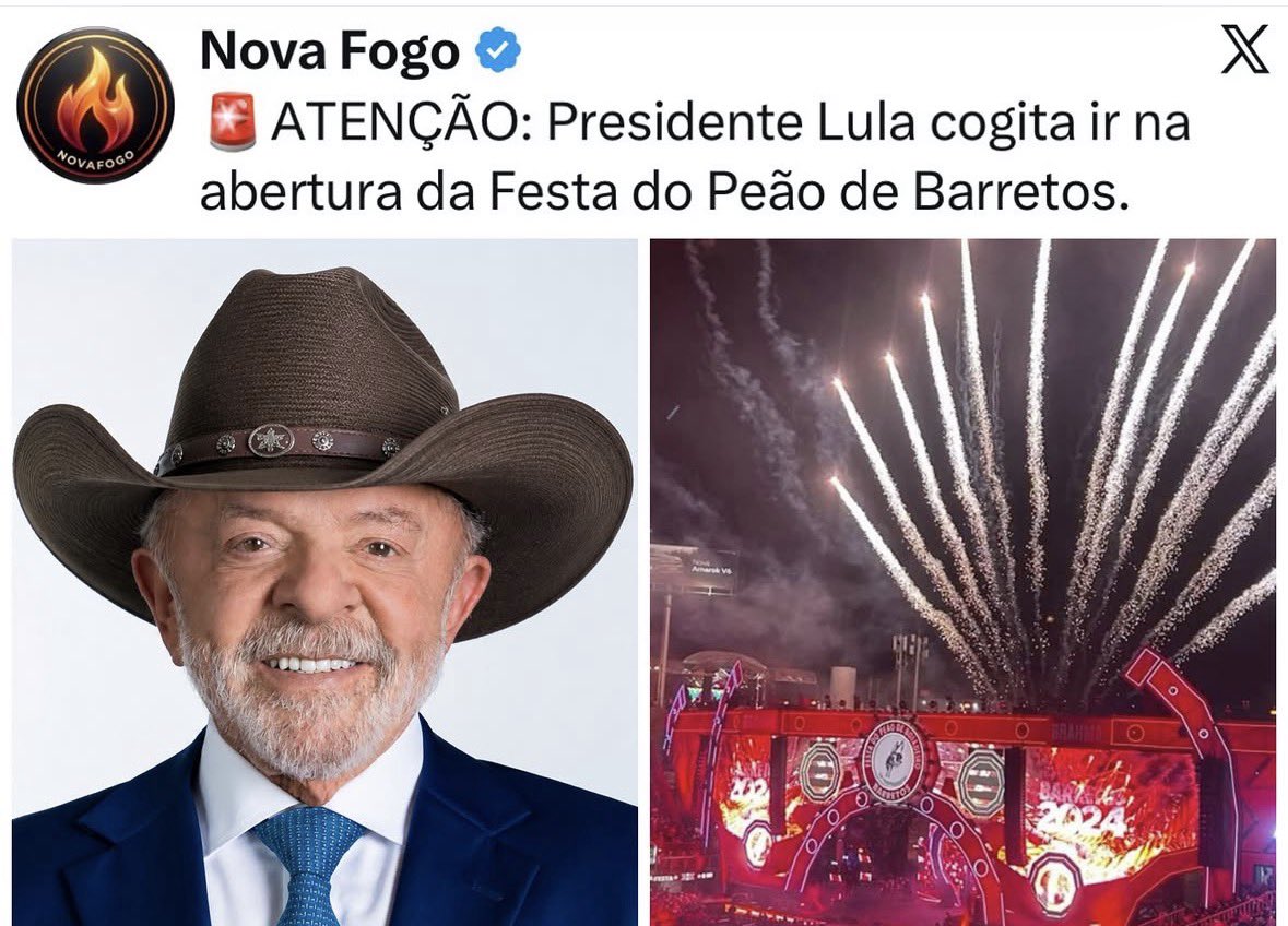 Pri21ms's tweet photo. Lula, faça isso por nós: vá a Barretos! Nunca te pedi nada! https://t.co/vM85FxJO29