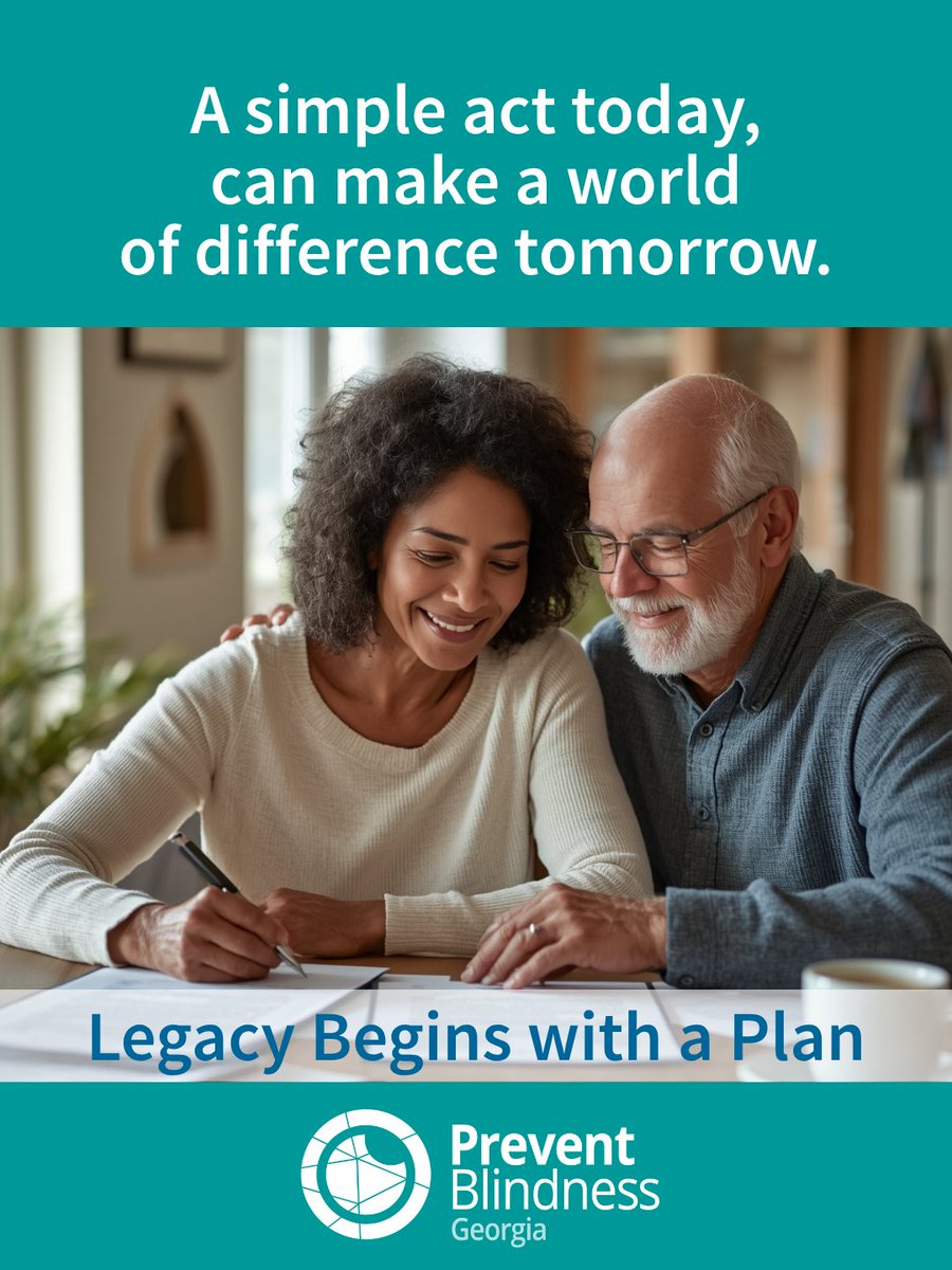 PBGA's tweet photo. What legacy do you want to preserve? 💙 This National Make a Will Month, consider including Prevent Blindness Georgia in your will. Your gift can help protect sight and ensure our mission continues for generations to come.
Legacy begins with a plan. https://t.co/H02NTjAlch https://t.co/7GuV5kYC9b