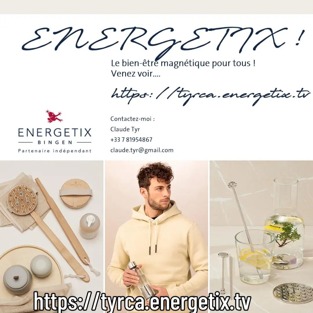 TyrClaude's tweet photo. ENERGETIX s'occupe aussi de votre bien-être ! Contactez-moi pour plus d'informations🙂. https://t.co/L2JoWR9Uhu
