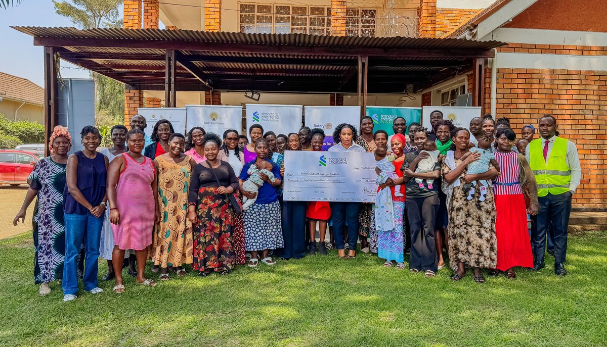 StanChartUGA's tweet photo. We're proud to launch the Standard CharteredโRotary Skills for Change Cohort 2026 with @RotaryMuyenga.
The 6-month programme will equip 20 vulnerable young people, mainly young women, with tailoring, garment production and entrepreneurship skills. #HereForGood #SkillsForChange https://t.co/v183dq2JAF