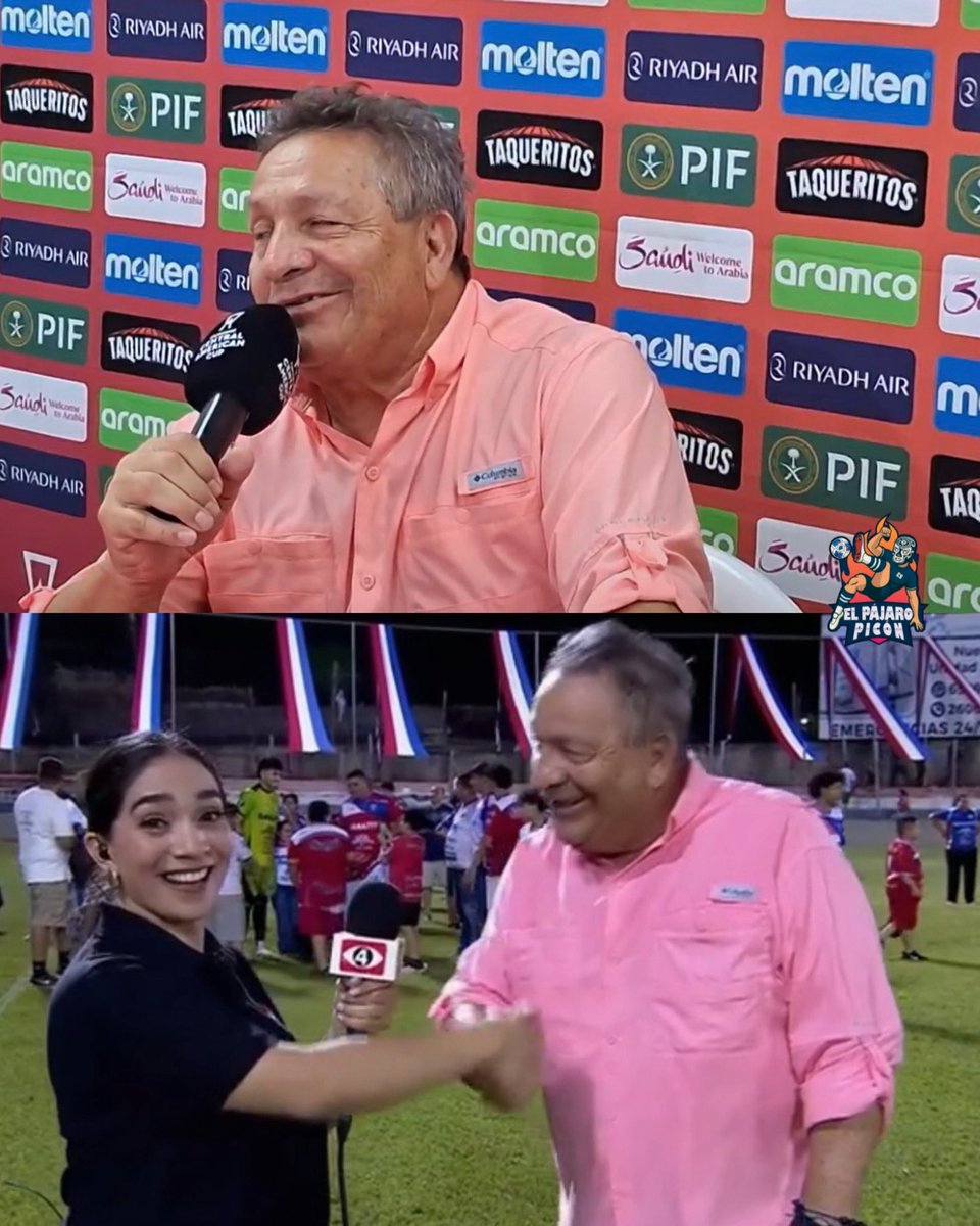 elpajaropiconsv's tweet photo. 🔥 MASTERCLASS DE DON MARVIN SOLANO

• Goleada ante el DIRIANGÉN de Nicaragua.
• Le roba un beso en la mano a Esmeralda Ayala.

Que semana la del DT de Firpo. ¡Crack total! https://t.co/OlxZ544XWR