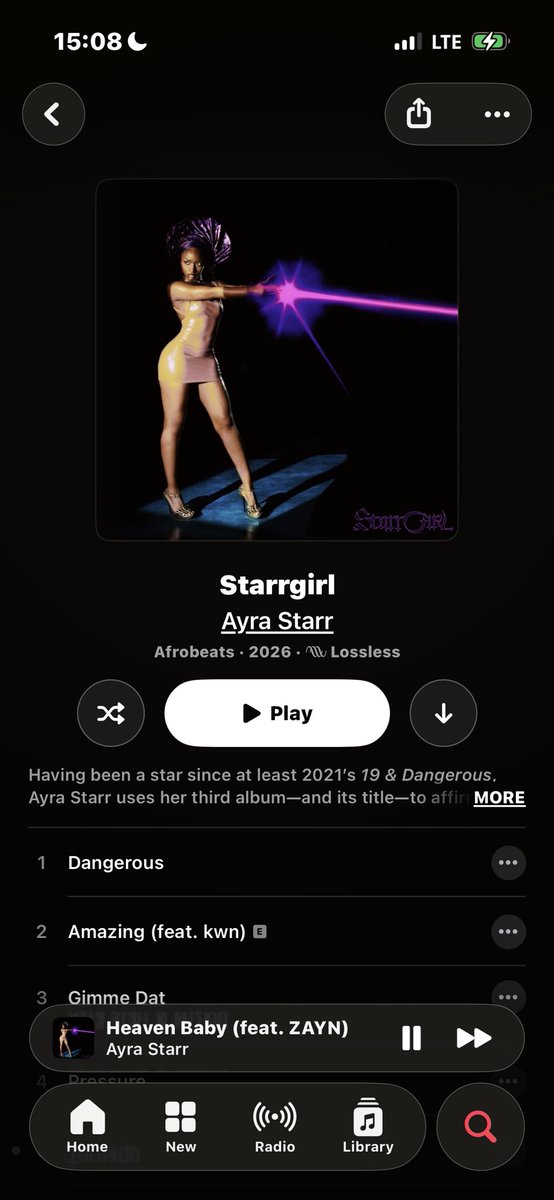 zaenab_O's tweet photo. A 10/10 track .heaven by ayra ft zayn

#ayrastarr #stargirl https://t.co/bzdnA28S6M