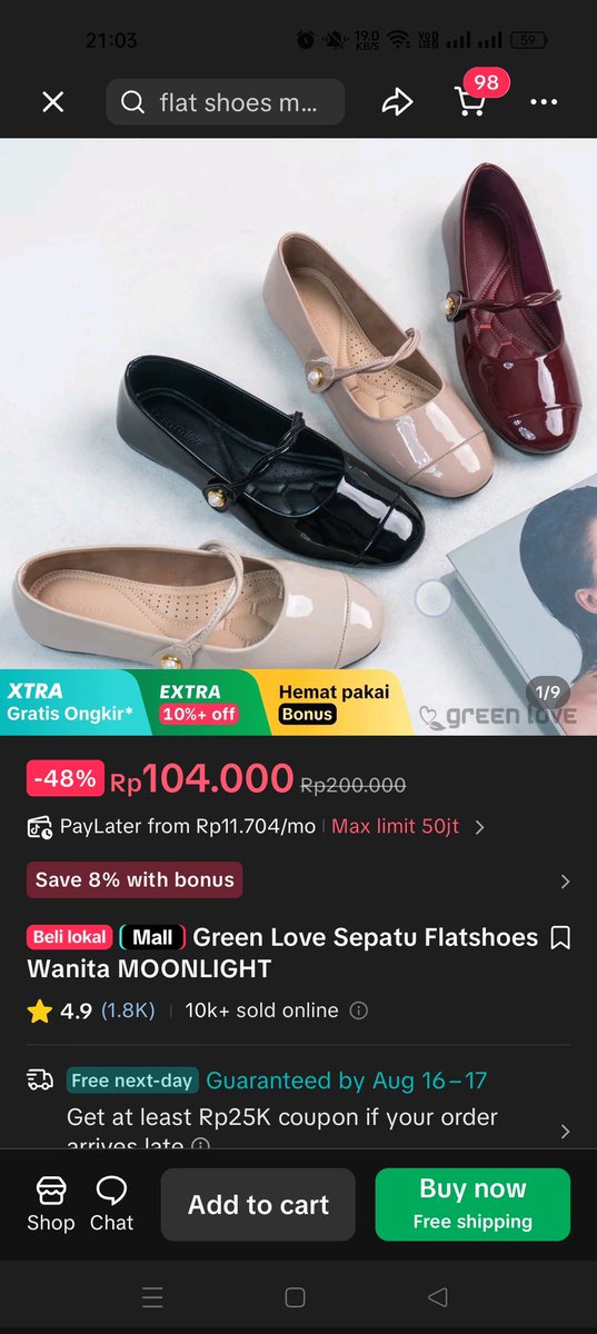 aquades__'s tweet photo. Guys, adakah yg mau beli flatshoes green love? Di aku kekecilan😭 Aku jual 90k aja (boleh nego), harga di online shop segini

Varian moonlight warna cream ukuran 40. Belum pernah dipake sama sekali. Masih ada kardus+sarung sepatunya https://t.co/9nRPJGtJ7R