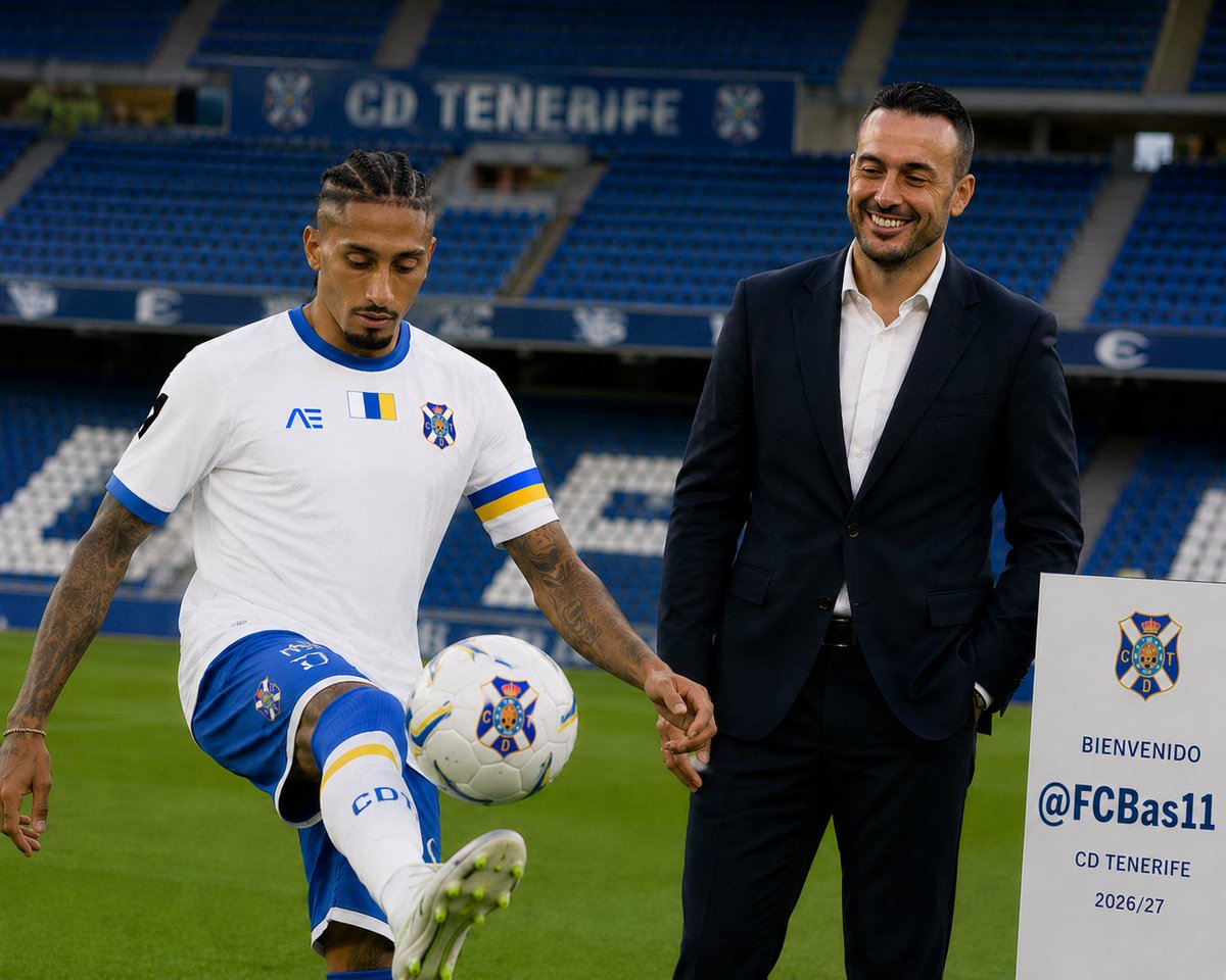 TenerifeLE's tweet photo. 𝔹𝕀𝔼ℕ𝕍𝔼ℕ𝕀𝔻𝕆
Tenemos nuevo fichaje chicharrero @FCBas11 

#TanNuestro #APorLaSegunda https://t.co/3inVbESEJw