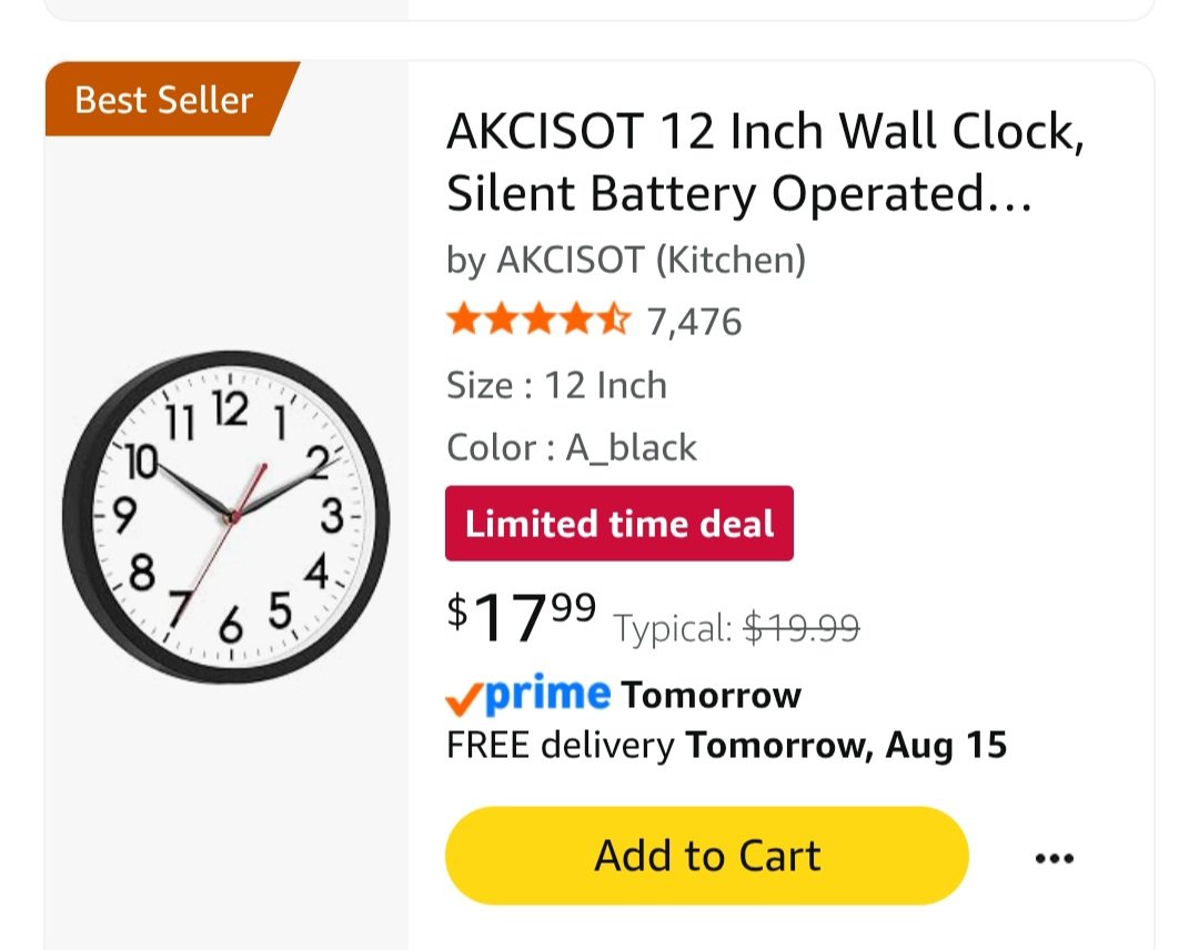 mrsteaches3rd's tweet photo. Ooohhh...the clock is on sale today! Who can help replace my 1980s clock?
https://t.co/KPgu6UiO41 https://t.co/yqA9nr8ymK