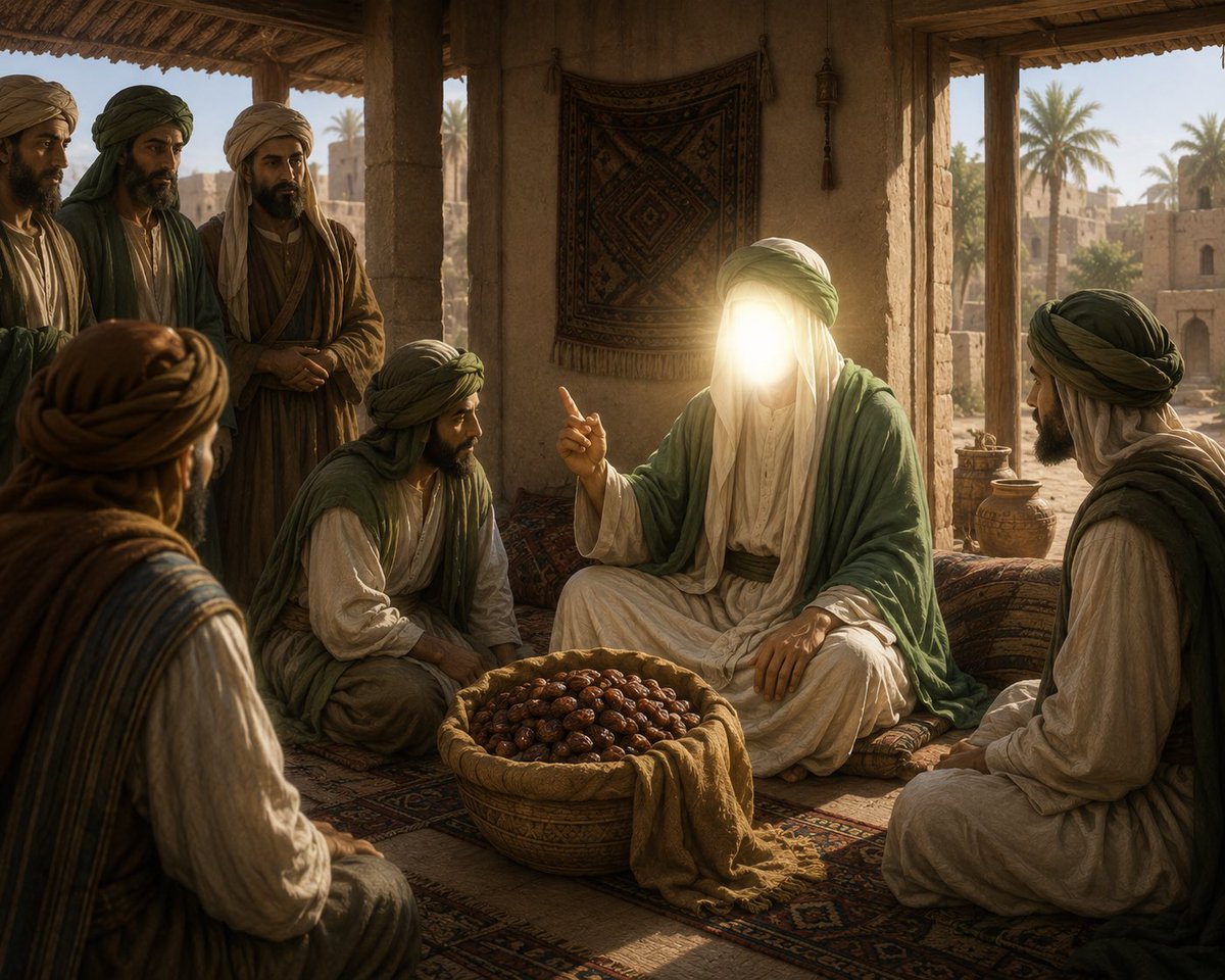 Lsh67_'s tweet photo. في الخصال ٤١٦، عن الإمام الصادق عليه السلام قال: 

قال أمير المؤمنين عليه السلام : بينما نحن عند رسول اللّٰه ﷺ إذ ورد عليه وفد عبد القيس فسلموا ، ثم وضعوا بين يديه جلَّة تمر فقال رسول اللّٰه ﷺ : أصدقةٌ أم هدية ؟ قالوا: بل هديةً يا رسول اللّٰه ، قال: أي تمراتكم هذه ؟ قالوا: البَرْني. 

فقال: إن هذا جبرئيل يخبرني أن فيه تسع خصال:
يطيب النكهة ، ويطيب المعدة ، ويهضم الطعام ، ويزيد في السمع والبصر ويقوي الظهر ، ويخبل الشيطان ، ويقرب من اللّٰه عز وجل ويباعد من الشيطان .