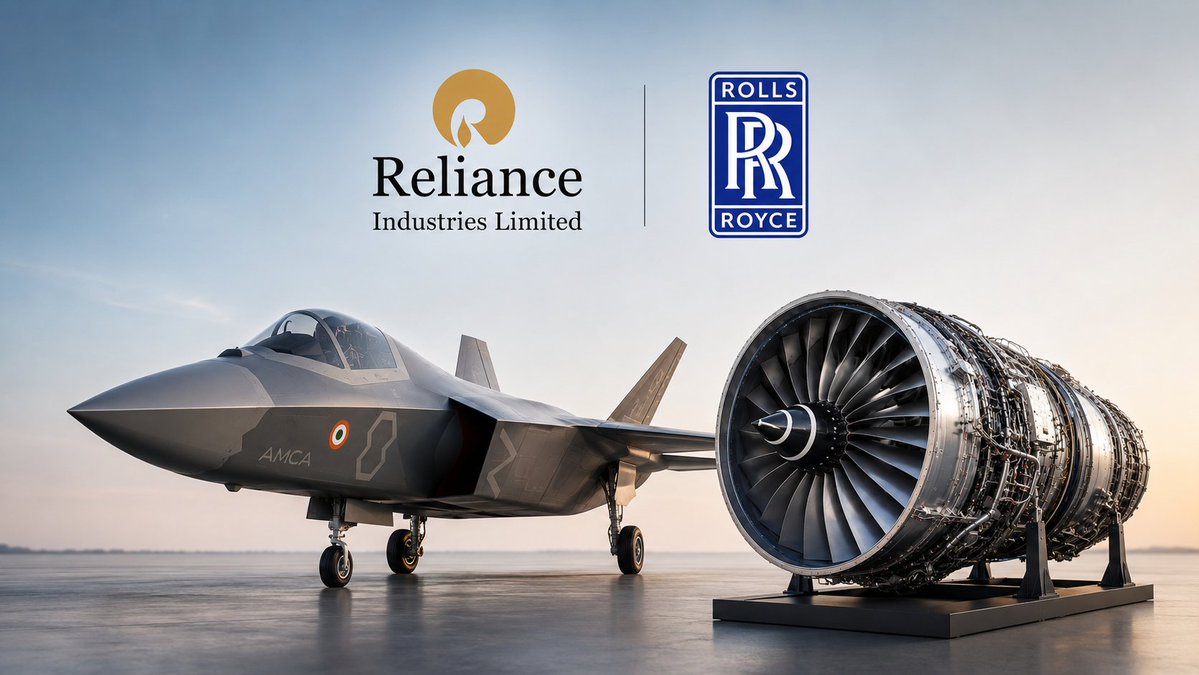BharatTechIND's tweet photo. 🚨 Reliance Industries and Rolls-Royce Partner to Develop Indigenous Combat Engine for India’s AMCA Fighter Jet Programme. https://t.co/w7NZyGKgKr