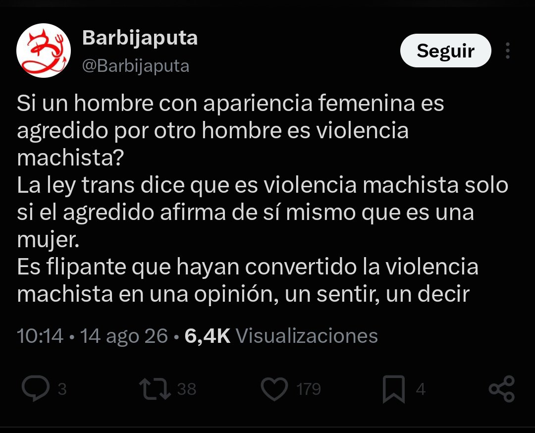 ExpertoIgualdad's tweet photo. Lo increíble es que no se da cuenta de que eso ocurre porque el agravante de violencia machista en la pareja es un dogma de fé. Si tuviera que demostrarse la motivación machista en cada denuncia se les caía el relato, y lo saben. https://t.co/ugI8fznJLr