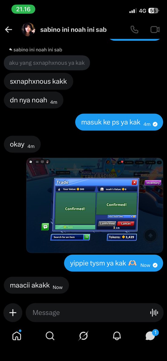 scollerspie's tweet photo. Testi my buyer kesembilan gueh 😚 500tokens bladeball @blaldie https://t.co/4lM7YD05Yf