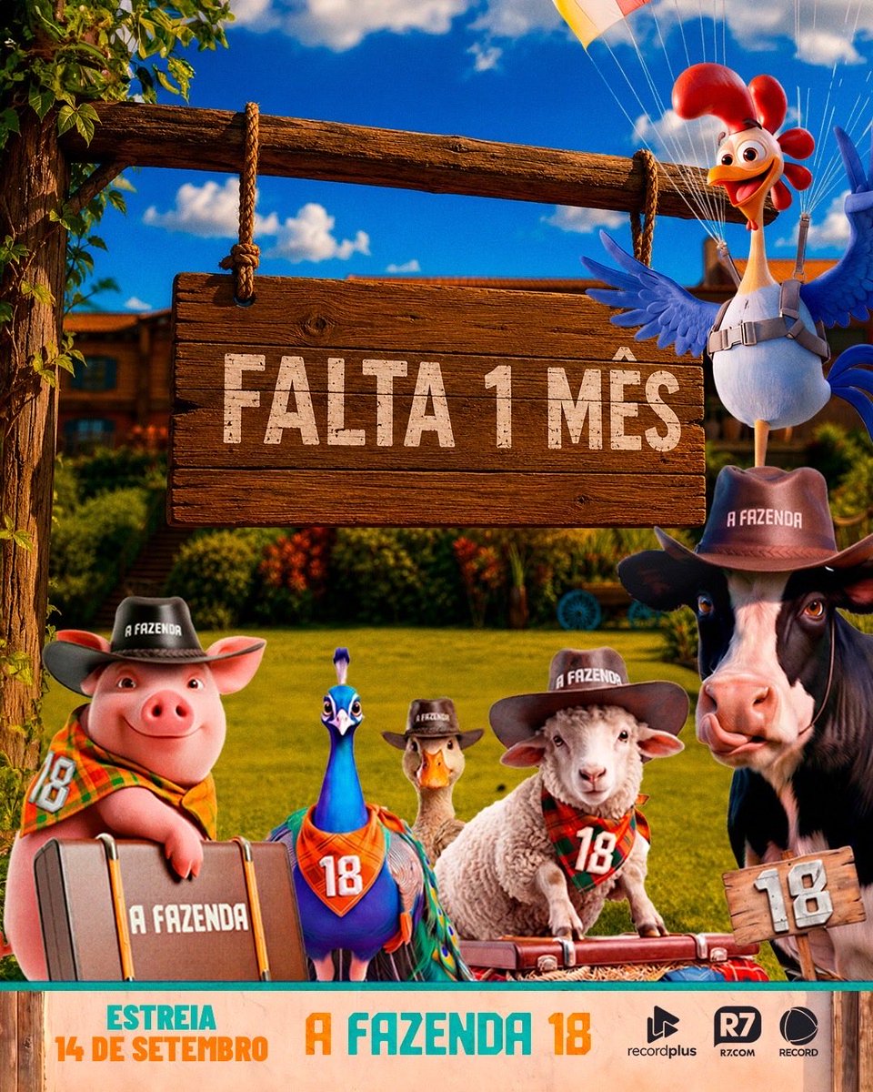 RodrigoMCarelli's tweet photo. Contagem regressiva!! Faltam 30 dias pro bicho começar a pegar! @afazendarecord @siga_record @_recordplus @GalisteuOficial #AFazenda18 https://t.co/HrXDyC7Yg8