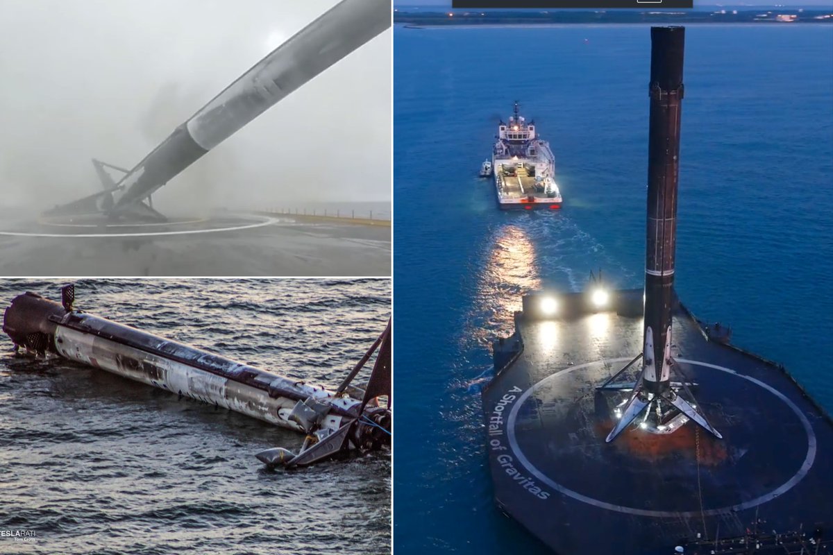 XFreeze's tweet photo. SpaceX’s first three attempts to land Falcon 9 on a droneship all ended in failure

Today, SpaceX sends a booster to space → brings it back through the atmosphere → lands it on a moving ship in the ocean → flies it again

And somehow we've gotten used to it so much we barely even react anymore

it went from blowing up rockets on droneships to making orbital-class rocket landings look completely normal

Absolutely insane engineering progress