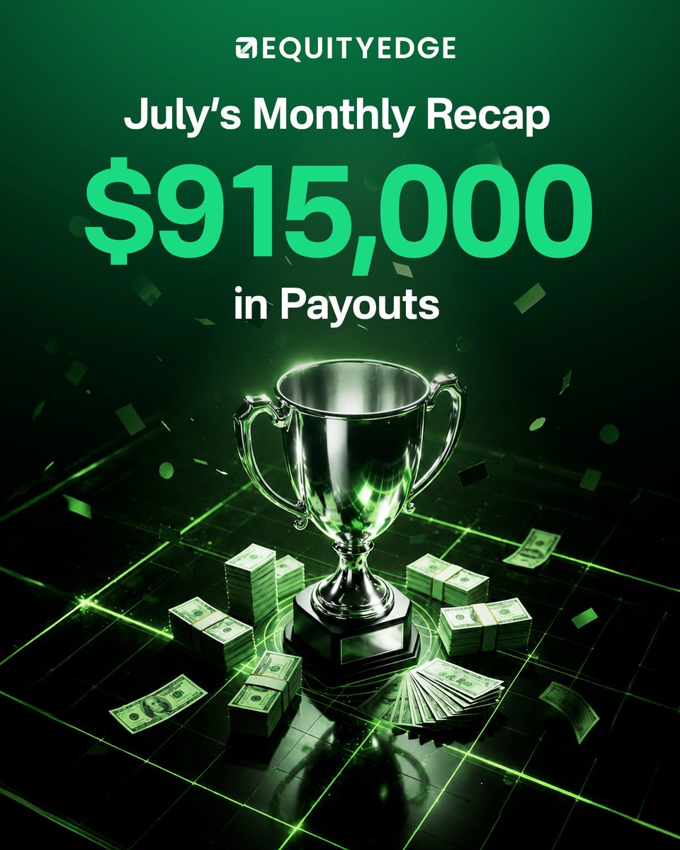 EquityEdgeUK's tweet photo. $915,000 PAID OUT IN JULY. 💰🌍

Another month. Another $915,000 paid out to traders across the Equity Edge community.

But July was about more than just the number.

🌍 Top 3 countries by payouts
📈 Top 3 most-traded assets
🏆 Top 5 traders on the July leaderboard
💰 $915,000 paid out worldwide

Behind every payout is a trader putting their strategy, discipline and consistency to work.

July is in the books.

August is already underway.

Think you’ve got what it takes to make the next leaderboard?

👇 Tag a trader who should be on it.