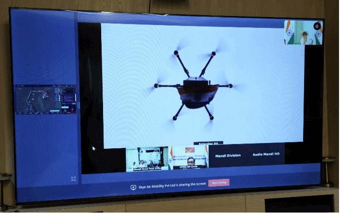 pib_comm's tweet photo. Union Minister of Communications Shri @JM_Scindia Inaugurates First-Ever Drone Delivery of Tiranga by @IndiaPostOffice 

Read here: https://t.co/20ARbHpmvE

@PIB_India @PemmasaniOnX https://t.co/WKuHzsFBrG