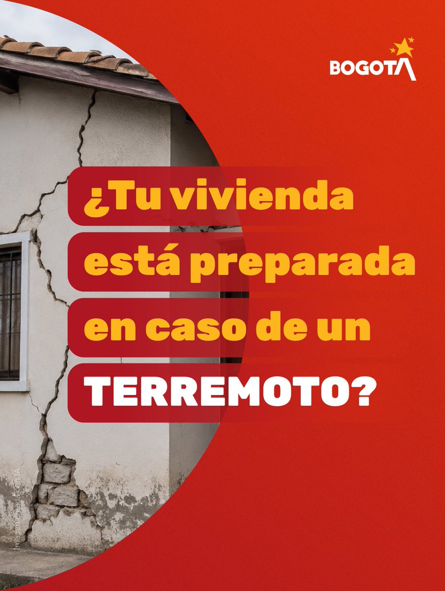 Capitalsalud's tweet photo. #BogotáSolidaria| La prevención empieza en casa. Identifica posibles riesgos, revisa el estado de muros, techos, ventanas y elementos que puedan caer, y mantén despejadas las rutas de salida https://t.co/5uk7jLjAEO