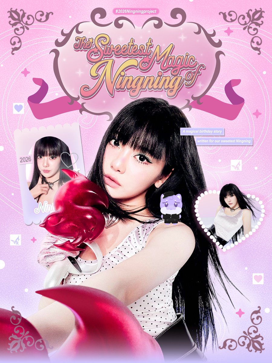 ningningproject's tweet photo. 𝐓𝐡𝐞 𝐒𝐰𝐞𝐞𝐭𝐞𝐬𝐭 𝐌𝐚𝐠𝐢𝐜 𝐨𝐟 𝐍𝐢𝐧𝐠𝐧𝐢𝐧𝐠
NINGNING BIRTHDAY CAFE🦋🪄
ㅡ  #2026Ningningproject

🗓️ 24-25 𝓞𝓒𝓣 2026
📍LOVEiS Cafe, Lido Siam
🥤189฿ Drinks + Giveaway set

รายละเอียดและจำหน่ายบัตร🎫: https://t.co/QtjyUsfkC2

#NINGNING #닝닝 #宁艺卓 #aespa https://t.co/U5D5r9pplz