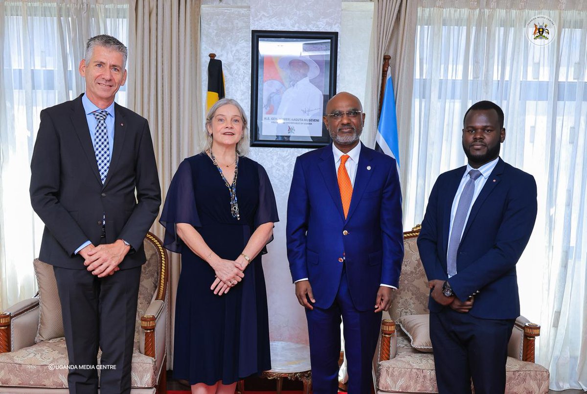 UgandaMFA's tweet photo. 🇺🇬🇳🇱 H.E. Angèle Van Der Heijden-Samura, Ambassador-designate of the @Embassy, presented copies of her Letters of Credence to Hon. Amb. @adoniaayebare, Minister of Foreign Affairs, at the Ministry in Kampala. The engagement marks the beginning of her diplomatic tenure in Uganda and reaffirms the longstanding cordial relations between Uganda and the Netherlands in trade, investment, agriculture, food security, private-sector development, climate action, security, and sustainable development. #UgandaNetherlands #Diplomacy #EconomicDiplomacy #PublicDiplomacy