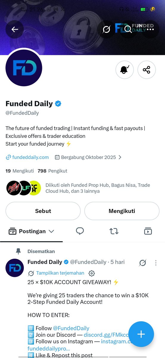 entrysakti's tweet photo. @FundedDaily @mulyaNASAep  @bagus_nisa62717  @Ferdyar_01 https://t.co/u78WgJAem2