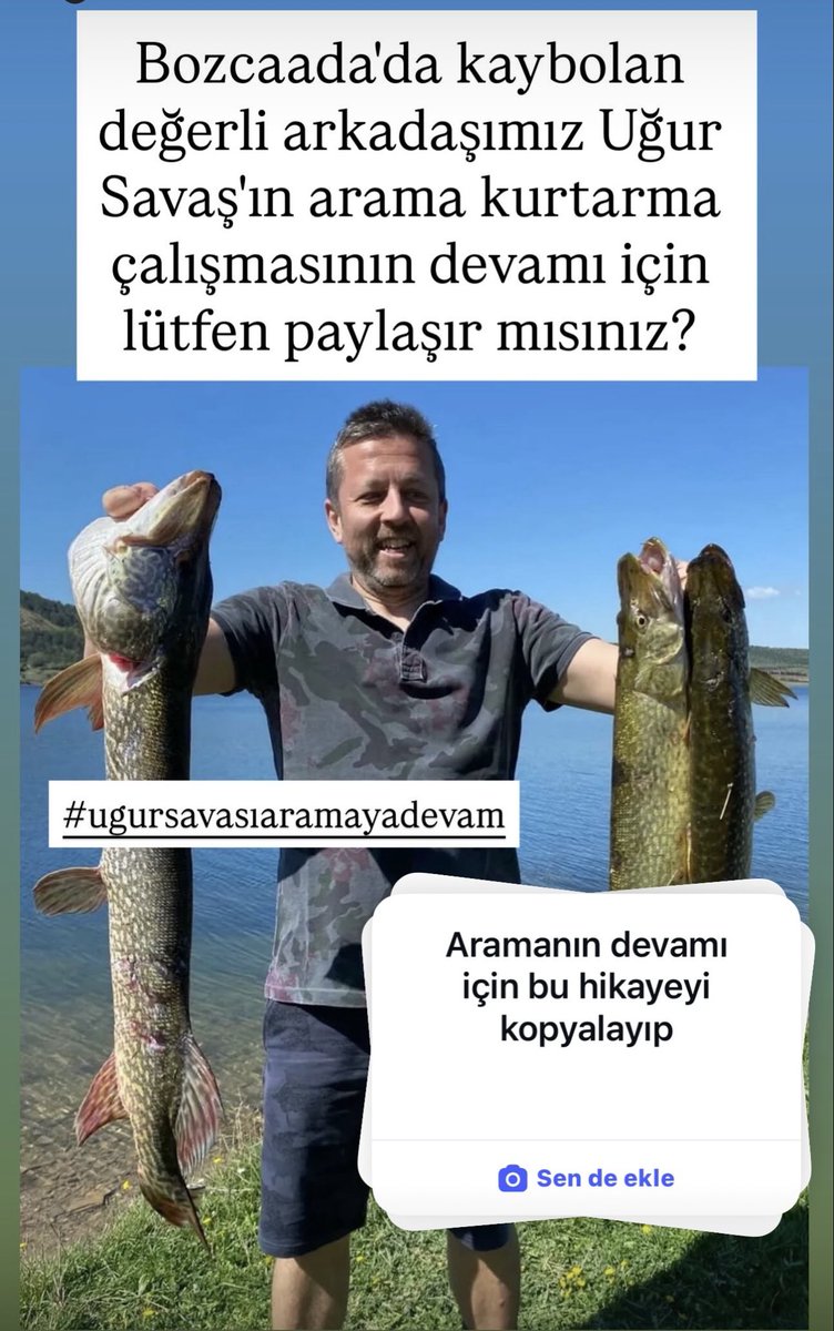 nnalci's tweet photo. #ugursavasıaramayadevam
Lütfen arkadaşımızın bulunması için paylaşmaya devam ederseniz seviniriz https://t.co/SqlsboqVDc