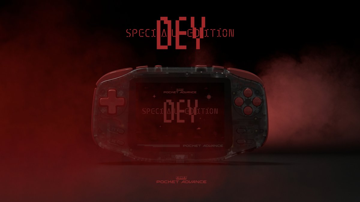 AYANEO__'s tweet photo. KONKR Pocket Advance
Developers' Special Edition
Perfectly blends the spirit of developers 
with a distinctive retro aesthetic
Exclusively designed for developers 🔥 https://t.co/dTNYThqKEh