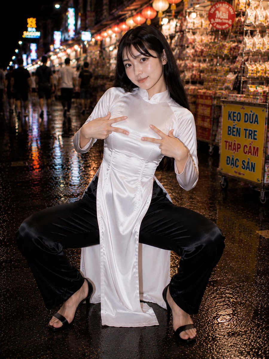 LovePhantom2501's tweet photo. #satin #aodai https://t.co/DeEyVTkGJJ