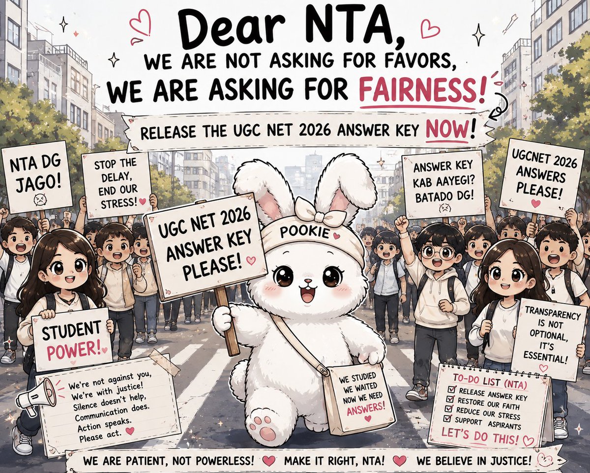 SSharma26036's tweet photo. #NTAANSWERKEYOUTKARO

 Dear NTA, we’re not asking for a favour,we’re asking for fairness. 🥺 UGC NET 2026 aspirants have studied, waited, and stressed enough. Please release the provisional answer key NOW! 

@abhish18
@ashwani_tyagi_ @PradyumnT @NTA_Exams https://t.co/1OLY4qom6h