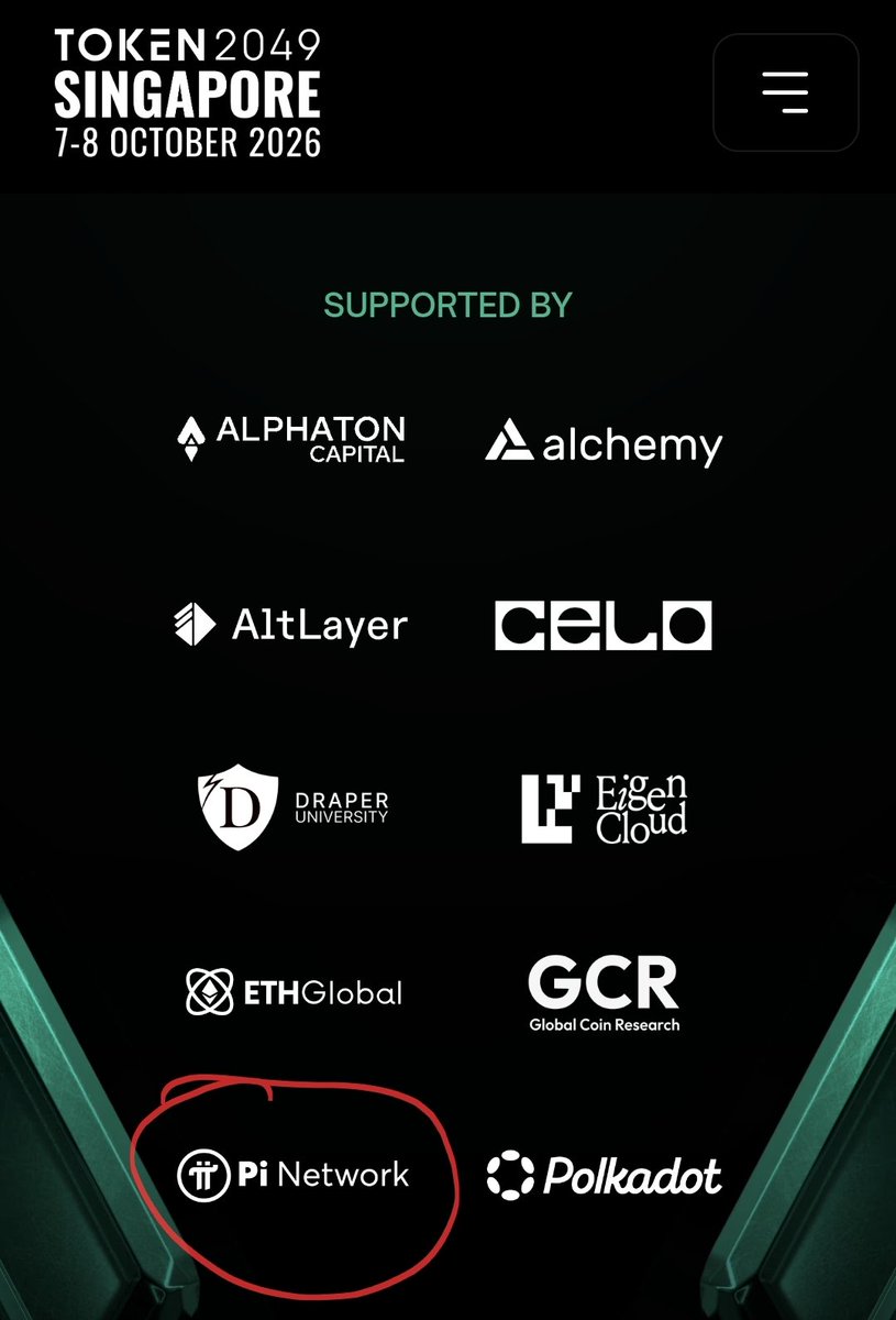 pitown89's tweet photo. 🔥🔥 BREAKING: Pi Network x TOKEN2049 Origins 2026! 🫨🟣

👀 A detail that is making the community STOP and take a closer look:

🚨 Pi Network appears in the “Supported By” section of TOKEN2049 Origins 2026. ⚡ https://t.co/PdI6an3mHG